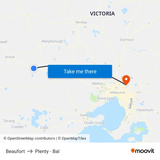 Beaufort to Plenty - Bal map
