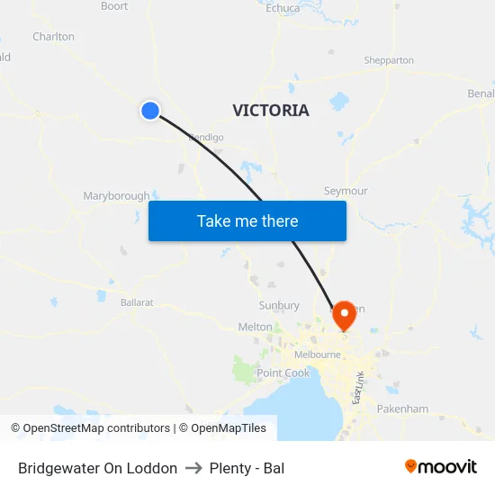 Bridgewater On Loddon to Plenty - Bal map