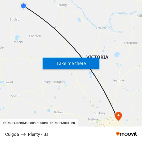 Culgoa to Plenty - Bal map