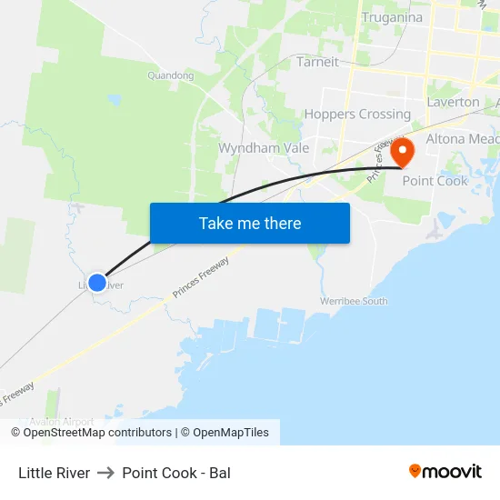 Little River to Point Cook - Bal map