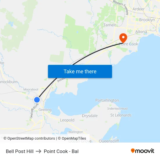 Bell Post Hill to Point Cook - Bal map