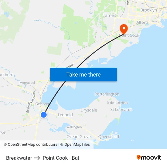 Breakwater to Point Cook - Bal map