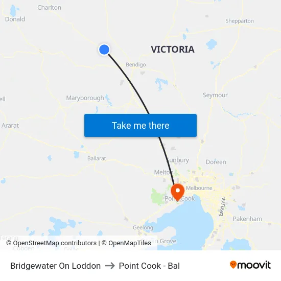 Bridgewater On Loddon to Point Cook - Bal map