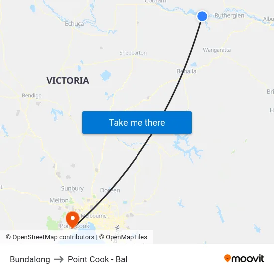 Bundalong to Point Cook - Bal map