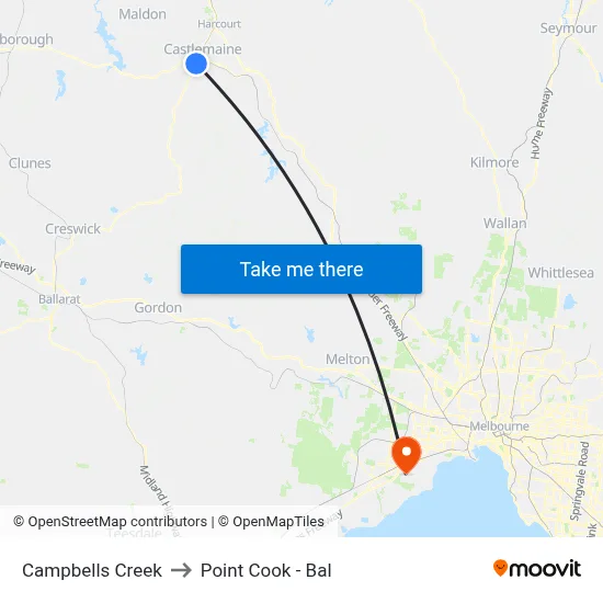 Campbells Creek to Point Cook - Bal map