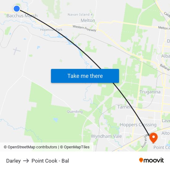 Darley to Point Cook - Bal map