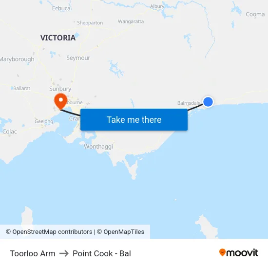 Toorloo Arm to Point Cook - Bal map