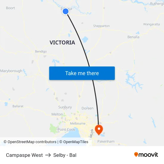 Campaspe West to Selby - Bal map