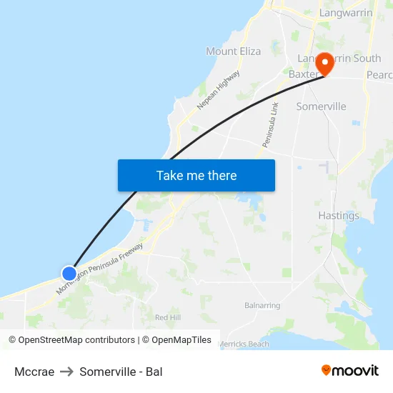 Mccrae to Somerville - Bal map