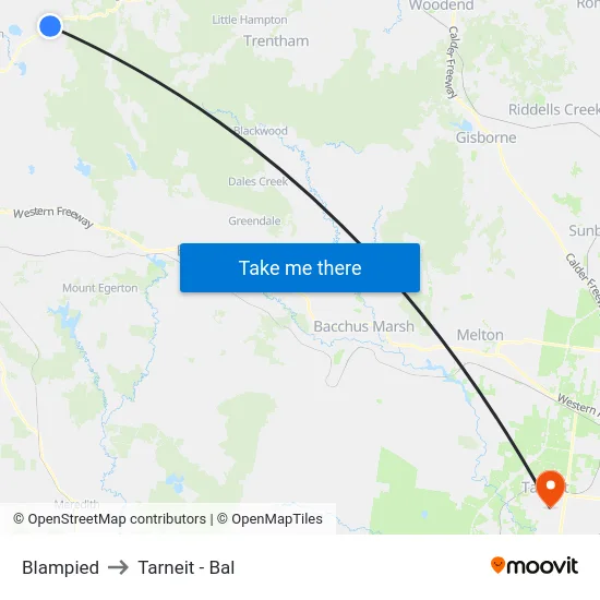 Blampied to Tarneit - Bal map