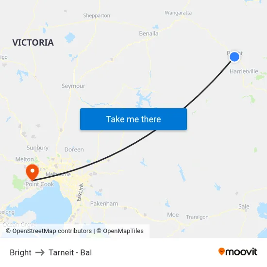 Bright to Tarneit - Bal map