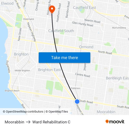 Moorabbin to Ward Rehabilitation C map