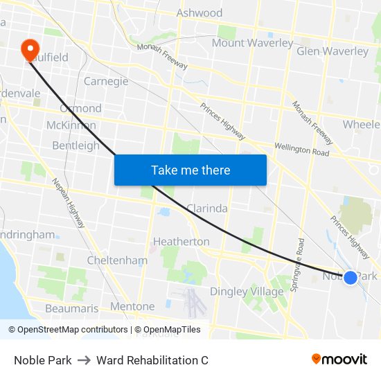 Noble Park to Ward Rehabilitation C map