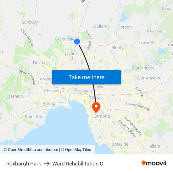 Roxburgh Park to Ward Rehabilitation C map