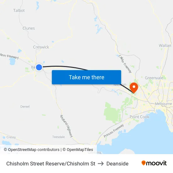 Chisholm Street Reserve/Chisholm St to Deanside map