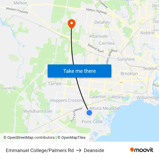 Emmanuel College/Palmers Rd to Deanside map