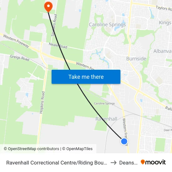 Ravenhall Correctional Centre/Riding Boundary Rd to Deanside map