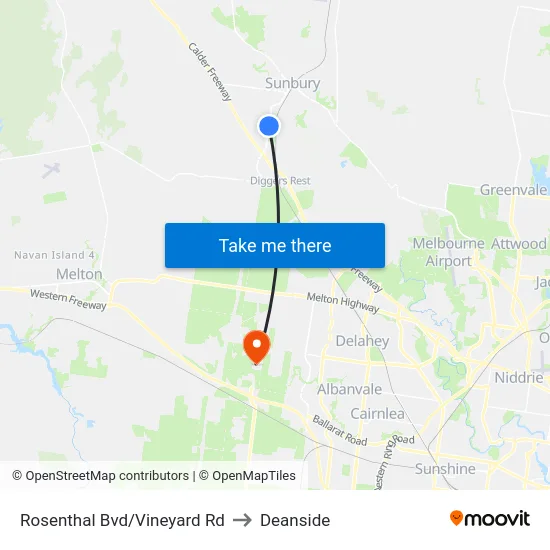 Rosenthal Bvd/Vineyard Rd to Deanside map