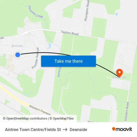 Aintree Town Centre/Fields St to Deanside map