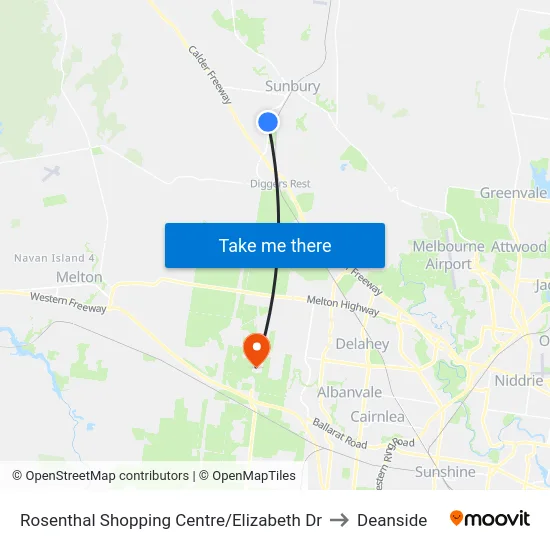 Rosenthal Shopping Centre/Elizabeth Dr to Deanside map