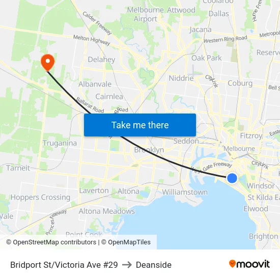 Bridport St/Victoria Ave #29 to Deanside map