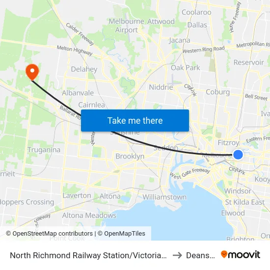 North Richmond Railway Station/Victoria St #19 to Deanside map