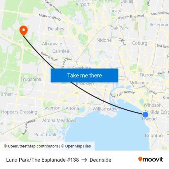 Luna Park/The Esplanade #138 to Deanside map