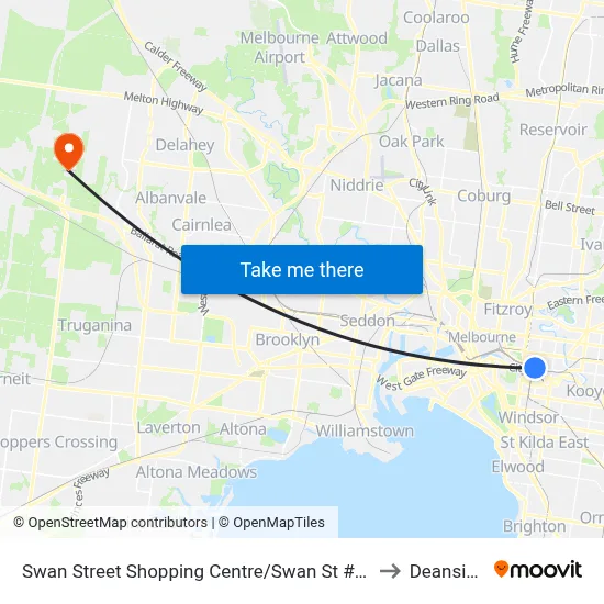 Swan Street Shopping Centre/Swan St #10 to Deanside map