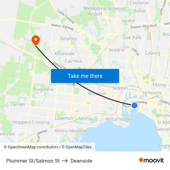 Plummer St/Salmon St to Deanside map