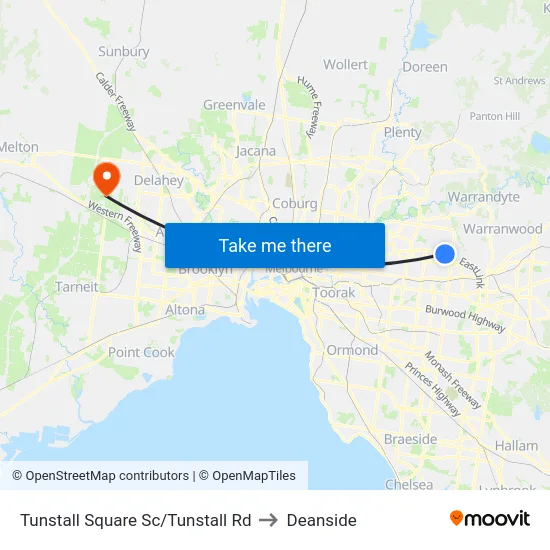 Tunstall Square Sc/Tunstall Rd to Deanside map