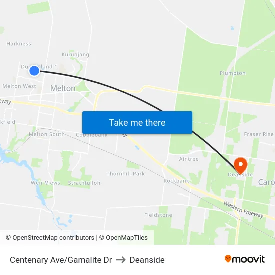 Centenary Ave/Gamalite Dr to Deanside map