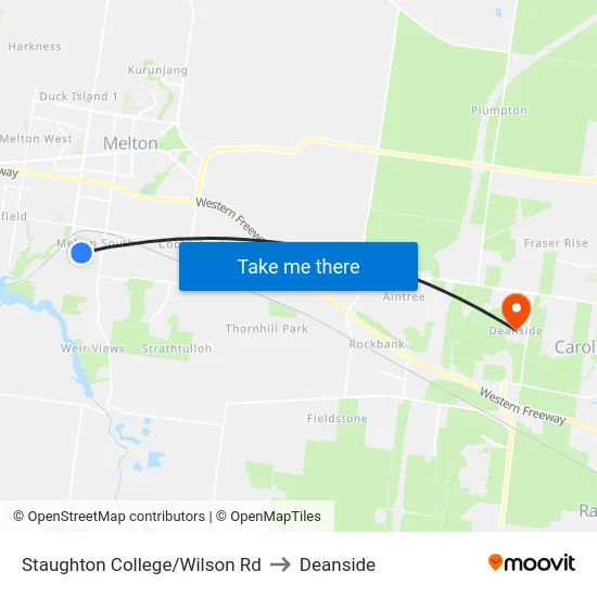 Staughton College/Wilson Rd to Deanside map