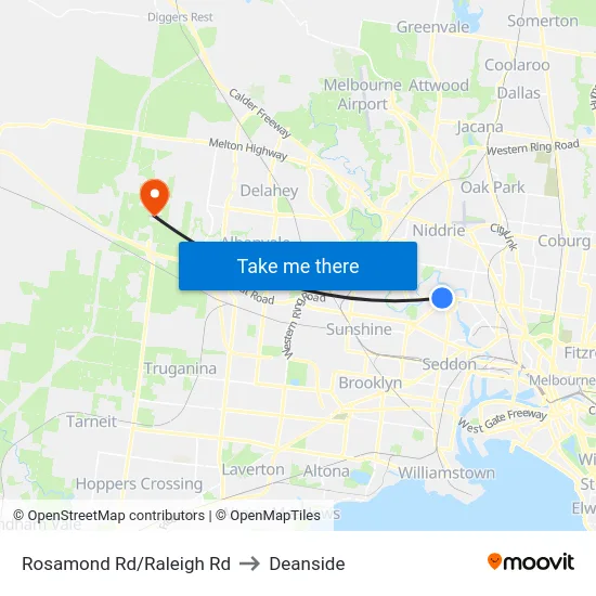 Rosamond Rd/Raleigh Rd to Deanside map