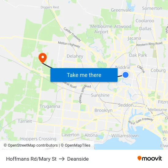 Hoffmans Rd/Mary St to Deanside map
