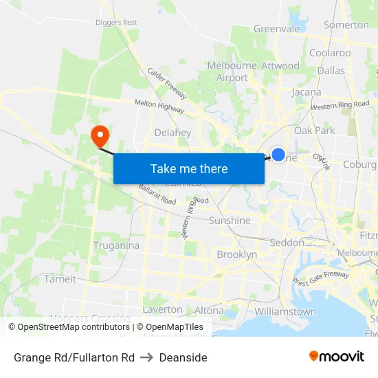 Grange Rd/Fullarton Rd to Deanside map
