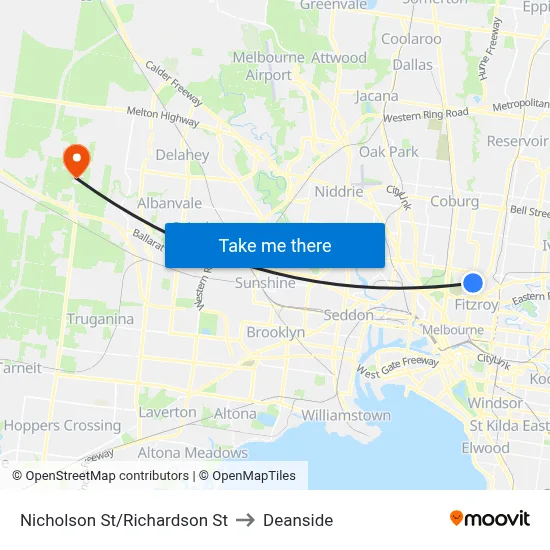Nicholson St/Richardson St to Deanside map