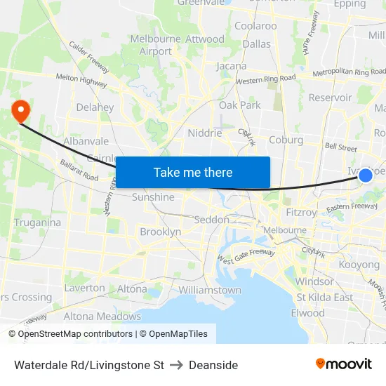 Waterdale Rd/Livingstone St to Deanside map