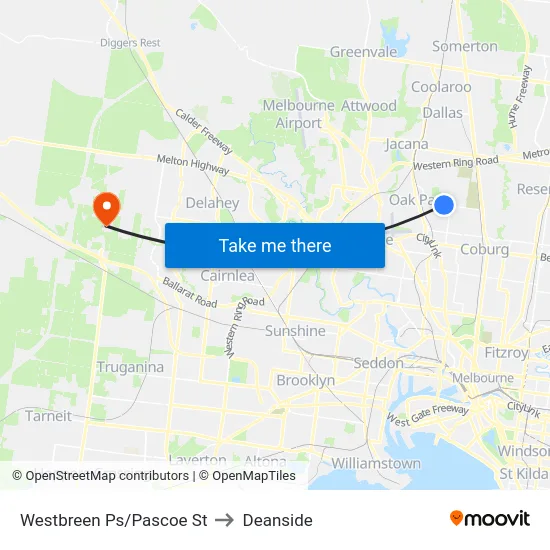 Westbreen Ps/Pascoe St to Deanside map
