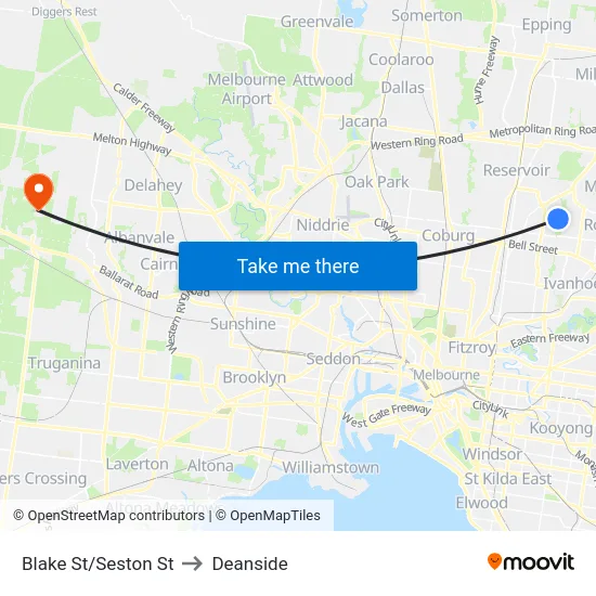 Blake St/Seston St to Deanside map