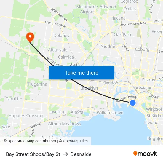 Bay Street Shops/Bay St to Deanside map