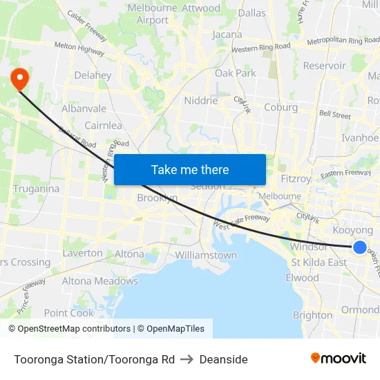 Tooronga Station/Tooronga Rd to Deanside map