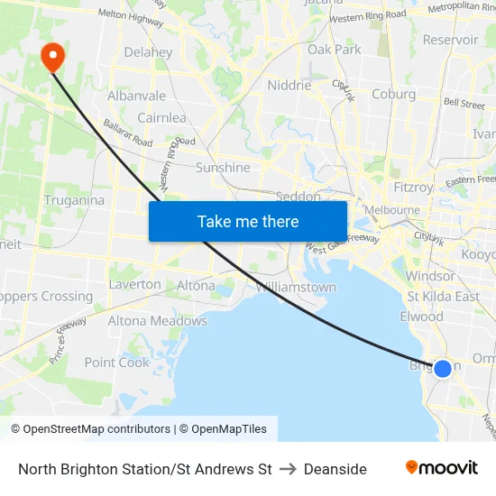 North Brighton Station/St Andrews St to Deanside map