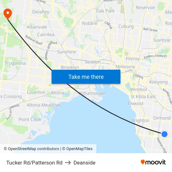 Tucker Rd/Patterson Rd to Deanside map