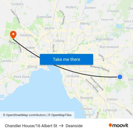 Chandler House/16 Albert St to Deanside map