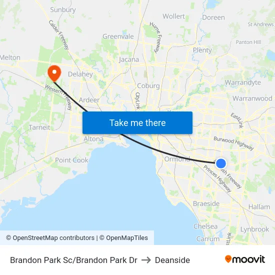 Brandon Park Sc/Brandon Park Dr to Deanside map