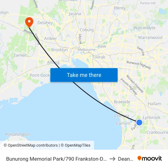 Bunurong Memorial Park/790 Frankston-Dandenong Rd to Deanside map