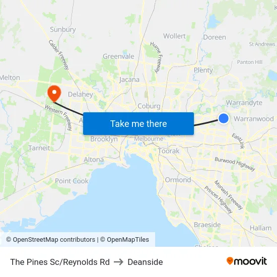 The Pines Sc/Reynolds Rd to Deanside map
