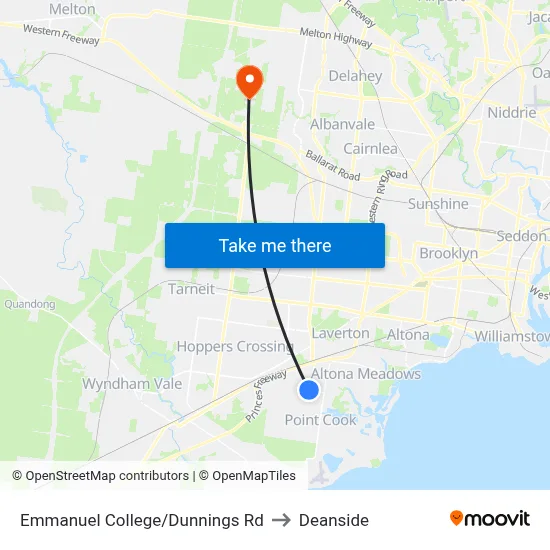 Emmanuel College/Dunnings Rd to Deanside map