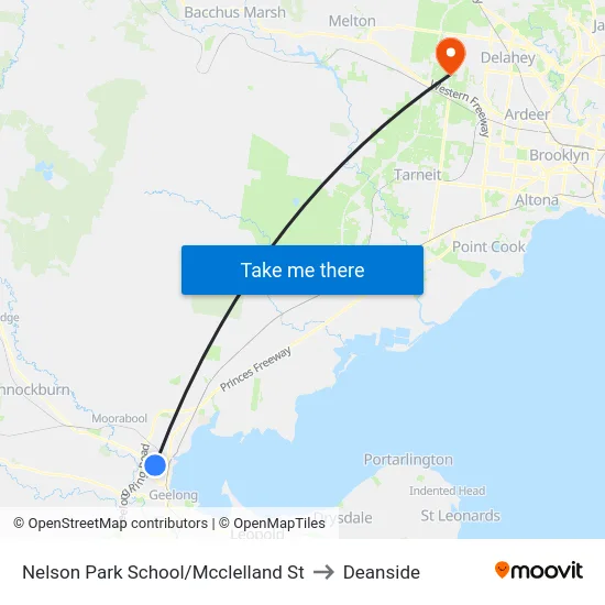 Nelson Park School/Mcclelland St to Deanside map
