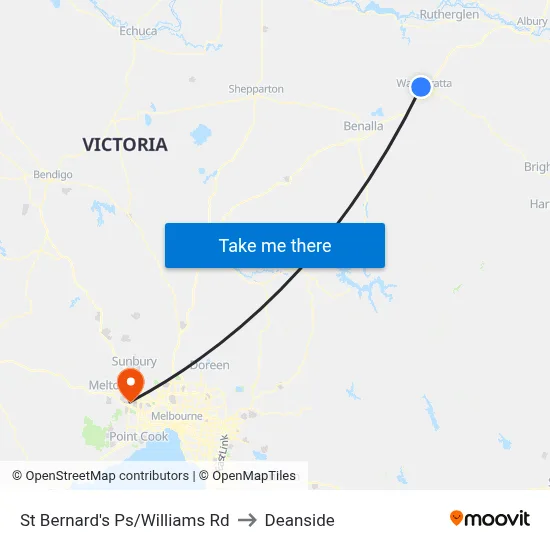 St Bernard's Ps/Williams Rd to Deanside map